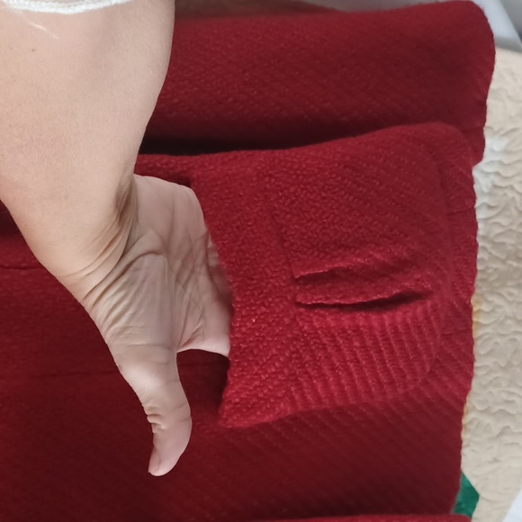 Victor Alfaro Red Wool blend Jacket, Size 16W - Picture 3 of 7